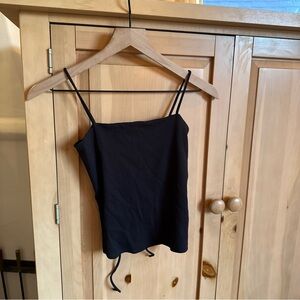 Sezane Elegant Black Spaghetti Strap Top